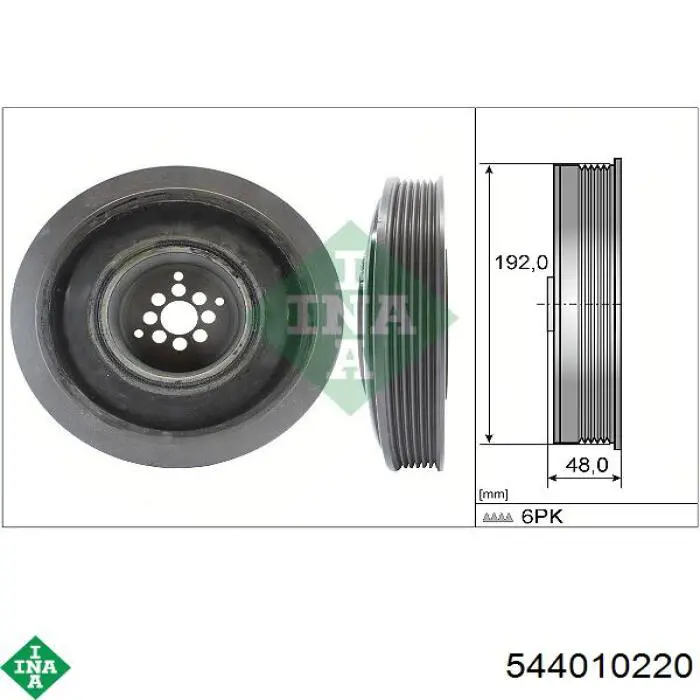 544010220 INA polea, cigüeñal