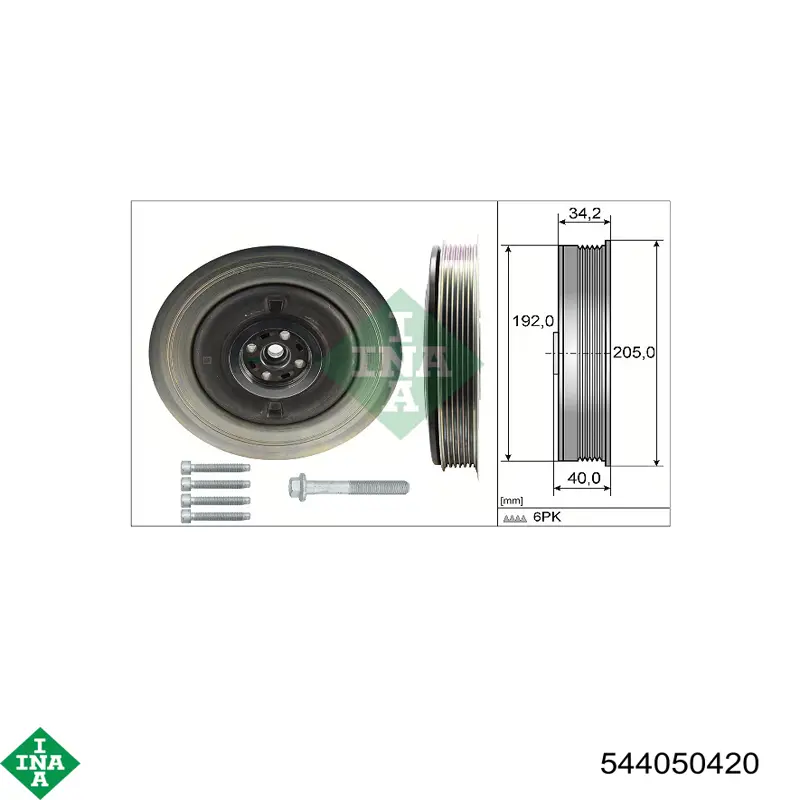 544050420 INA polea, cigüeñal