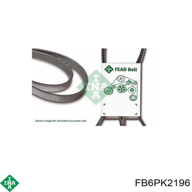 FB 6PK2196 INA correa trapezoidal