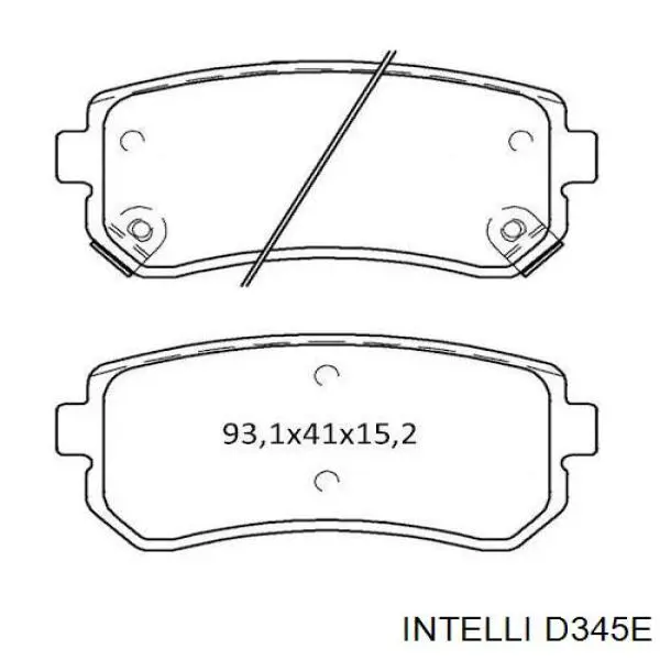 D345E Intelli pastillas de freno traseras