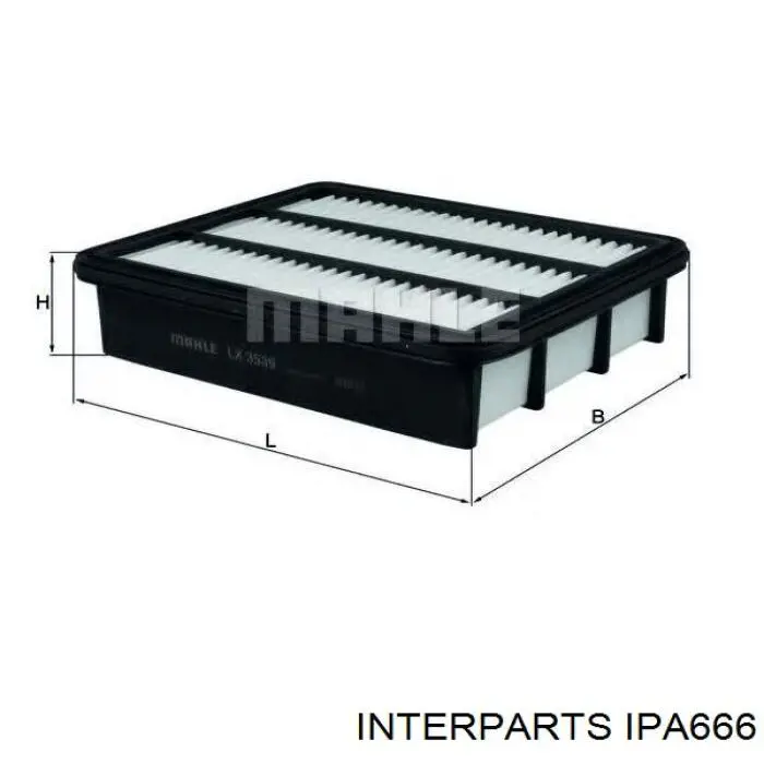 IPA666 Interparts filtro de aire