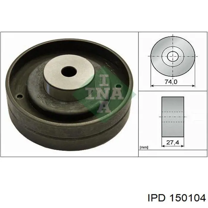 15-0104 IPD rodillo intermedio de correa dentada