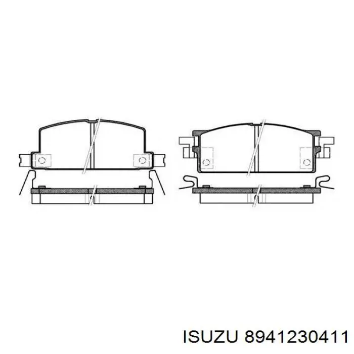 8941230411 Isuzu pastillas de freno delanteras