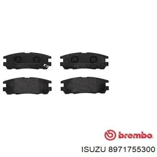 8971755300 Isuzu pastillas de freno traseras