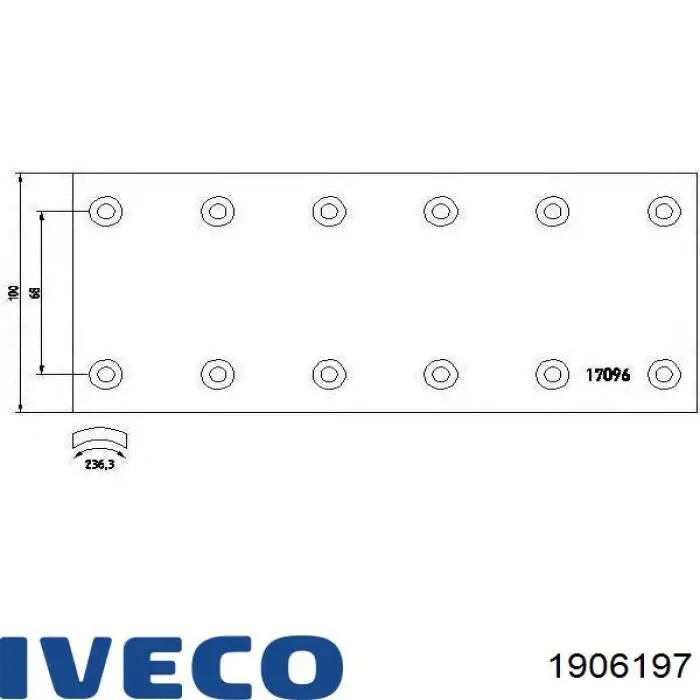 1906197 Iveco zapatas de frenos de tambor traseras