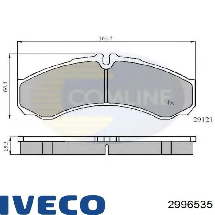 2996535 Iveco pastillas de freno traseras