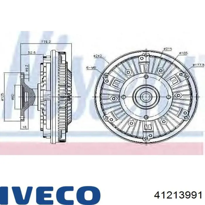 41213991 Iveco embrague, ventilador del radiador