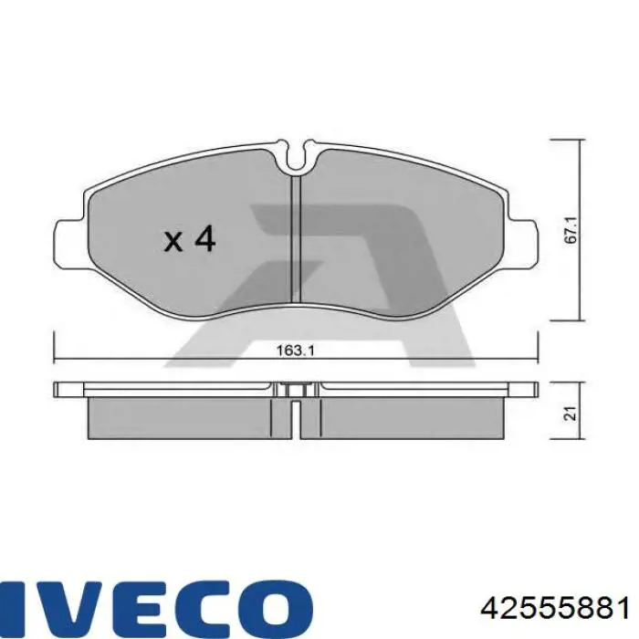 42555881 Iveco pastillas de freno delanteras