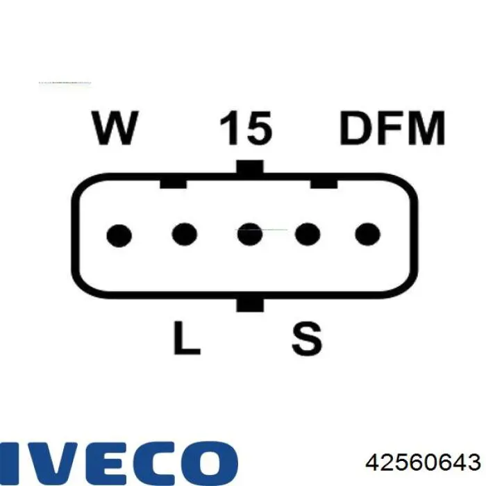 42560643 Iveco regulador de rele del generador (rele de carga)