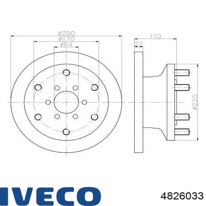 4826033 Iveco válvula de escape