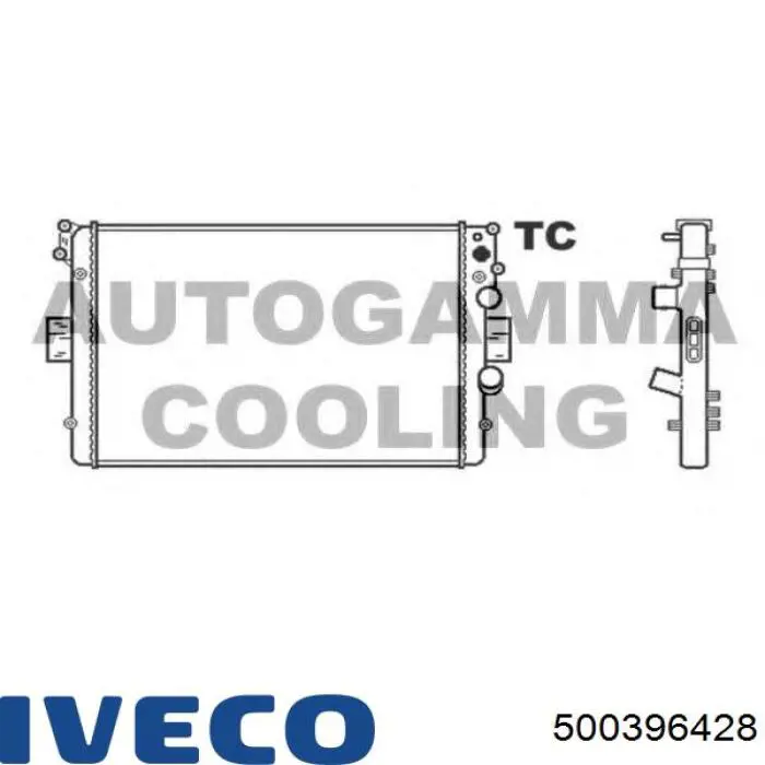 500396428 Iveco radiador refrigeración del motor