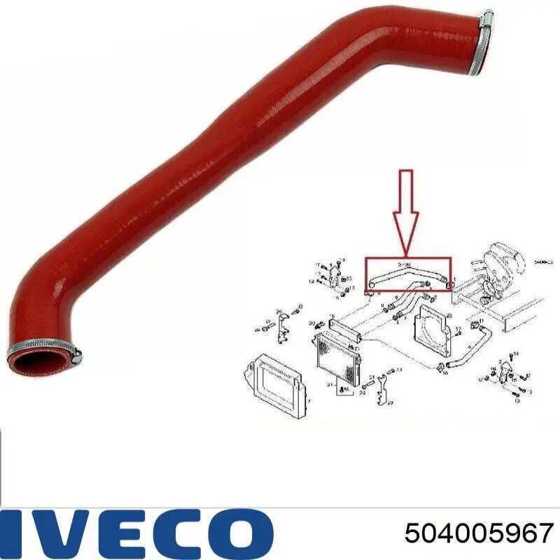  Tubo flexible de aire de sobrealimentación para Iveco Daily 3 