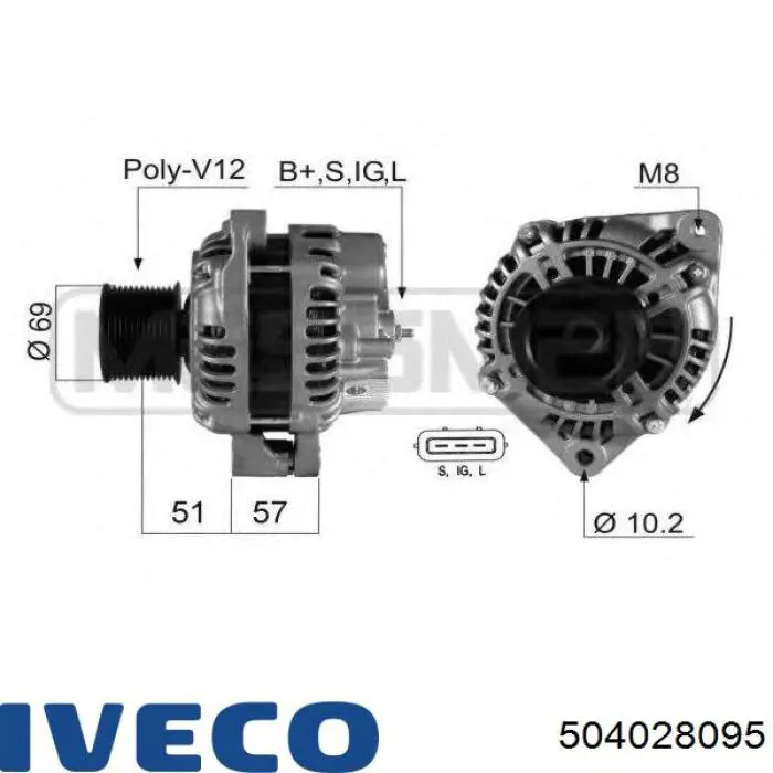 504028095 Iveco alternador