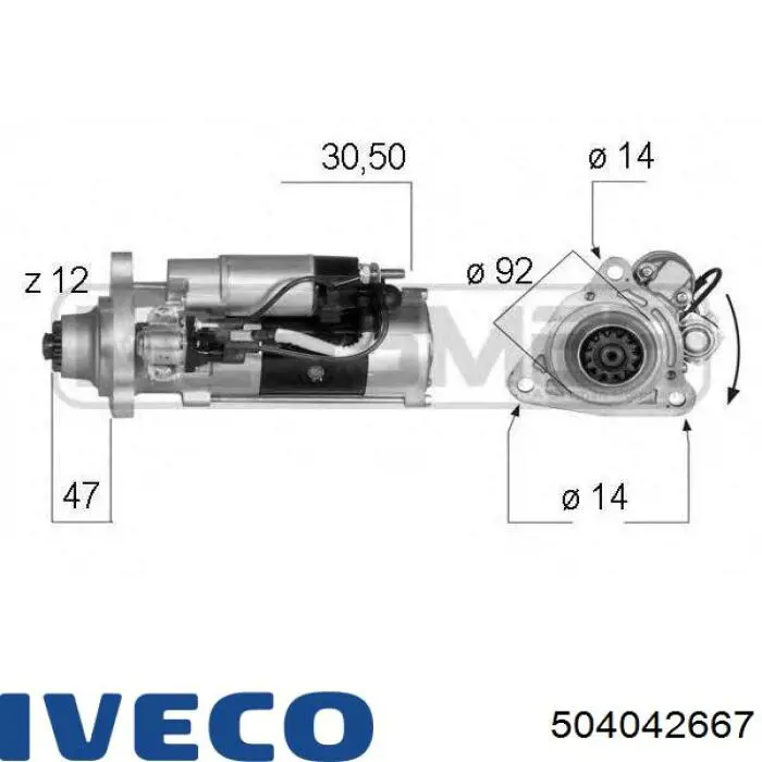 504042667 Iveco motor de arranque