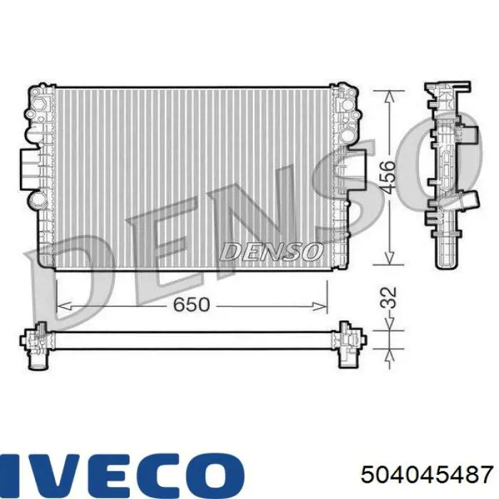 504045487 Iveco radiador refrigeración del motor