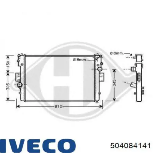 504084141 Iveco radiador refrigeración del motor