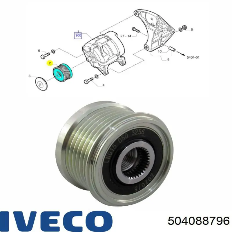 504088796 Iveco poleas juego de piezas