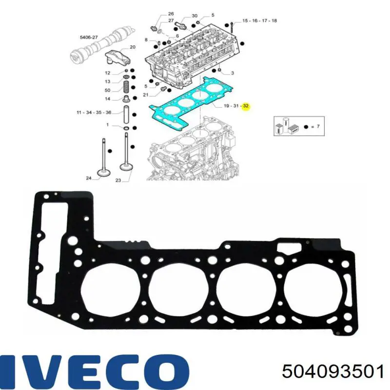 504093501 Iveco junta de culata