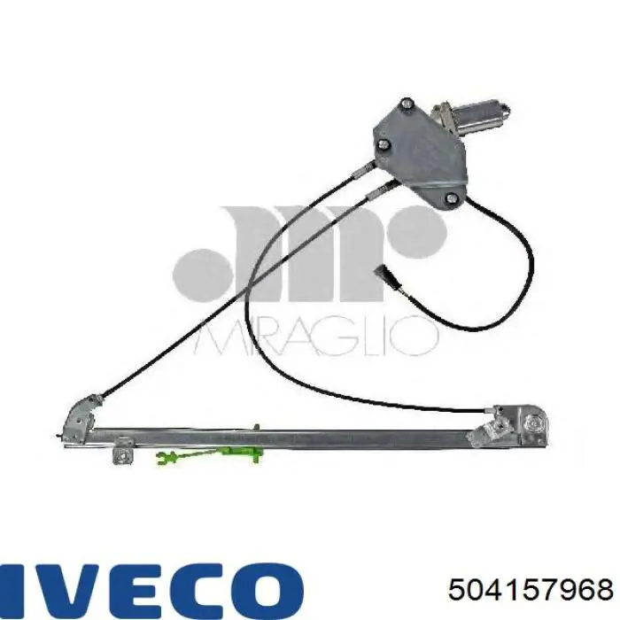 504157968 Iveco mecanismo de elevalunas, puerta delantera derecha