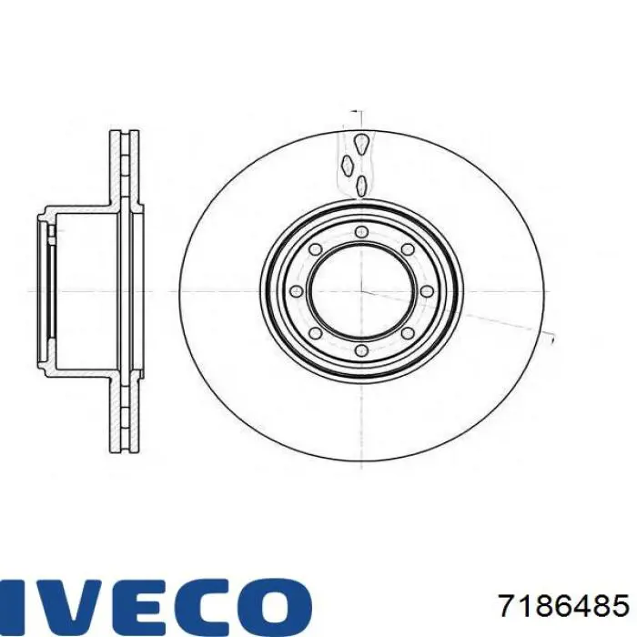 7186485 Iveco disco de freno trasero