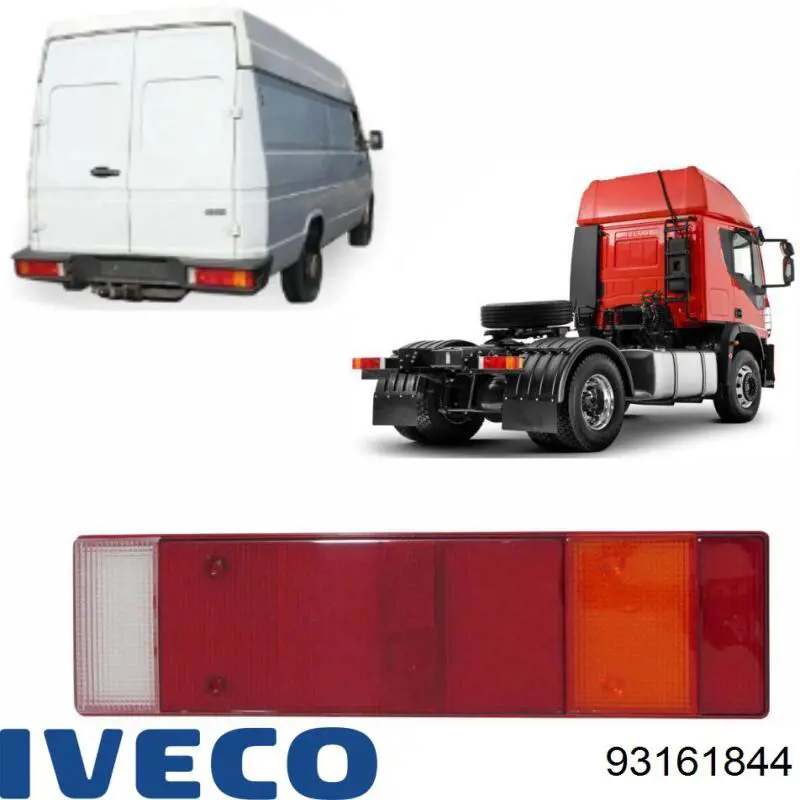 93161844 Iveco cristal de piloto posterior