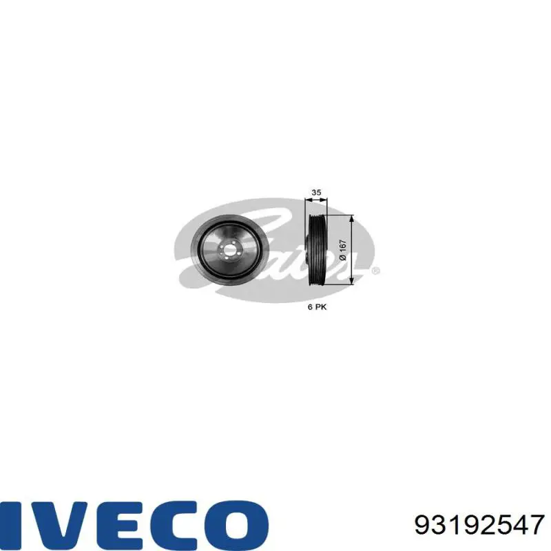 93192547 Iveco polea, cigüeñal