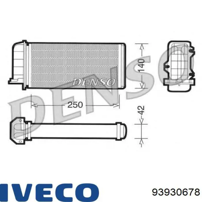 93930678 Iveco radiador de calefacción