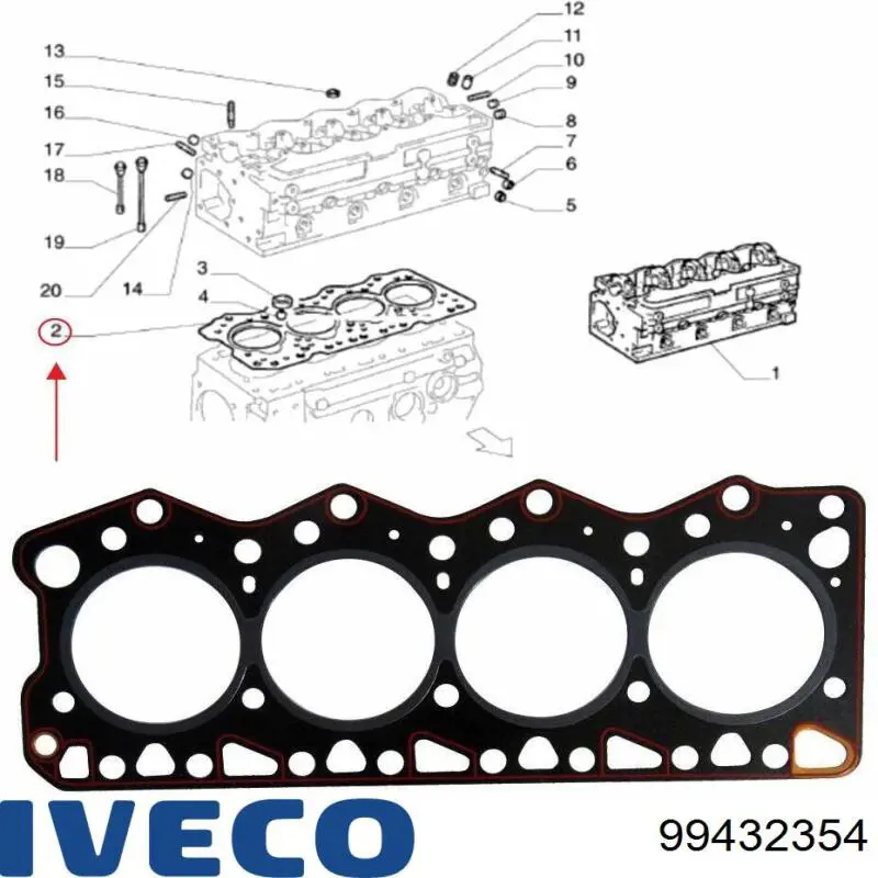 99432354 Iveco junta de culata