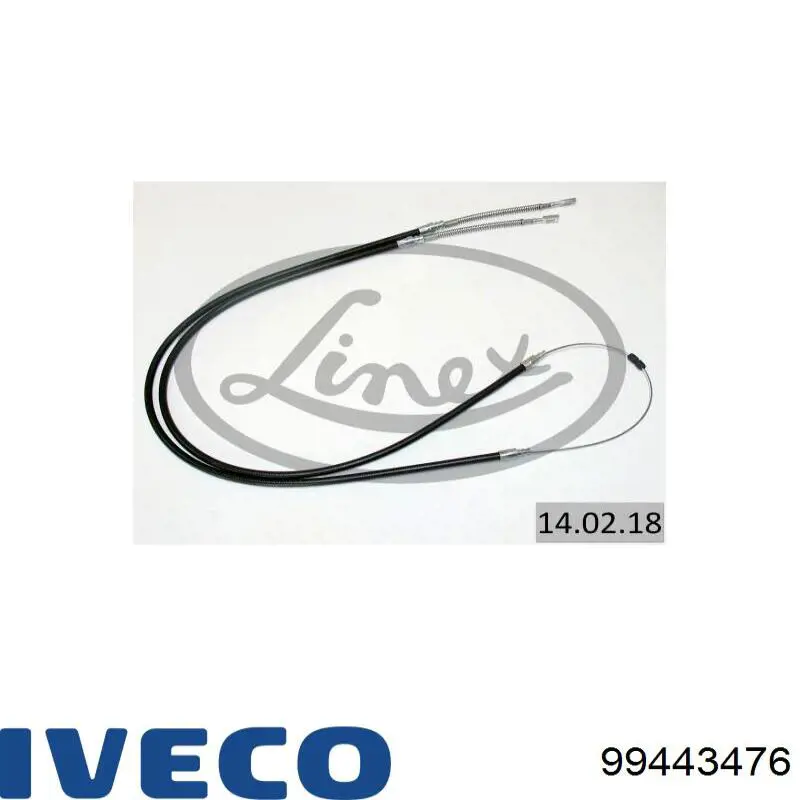 99443476 Iveco cable de freno de mano trasero derecho/izquierdo