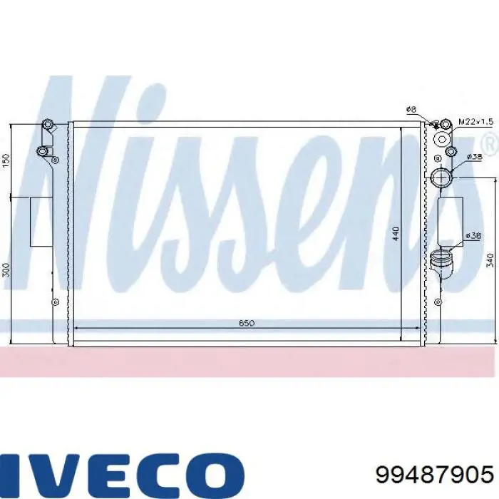 99487905 Iveco radiador refrigeración del motor