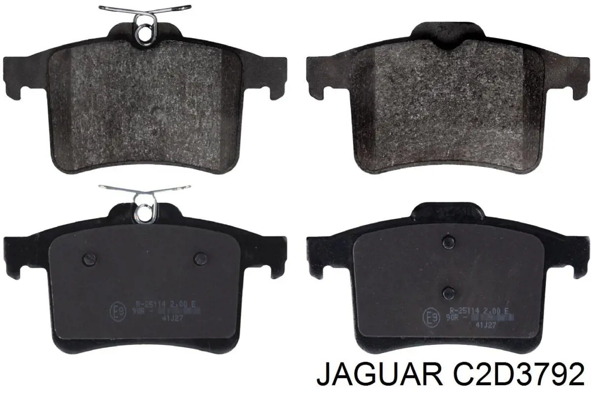 C2D3792 Jaguar pastillas de freno traseras