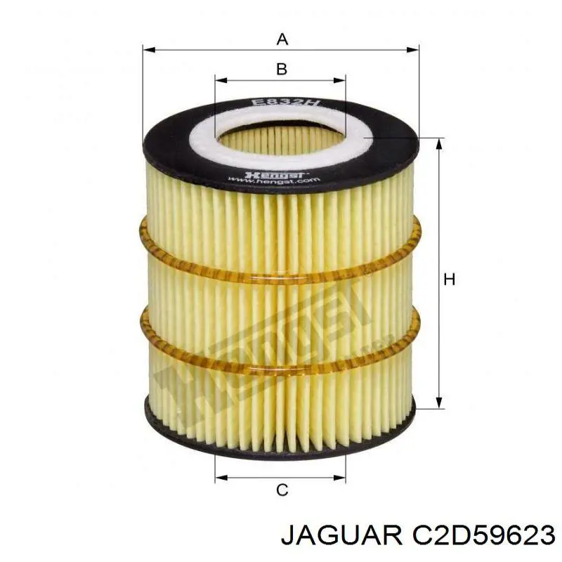 C2D59623 Jaguar filtro de aceite