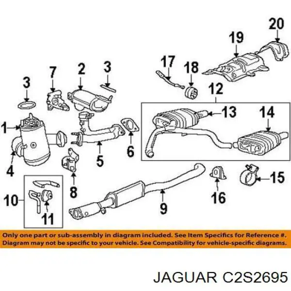  Junta, tubo de escape para Jaguar X-type CF1