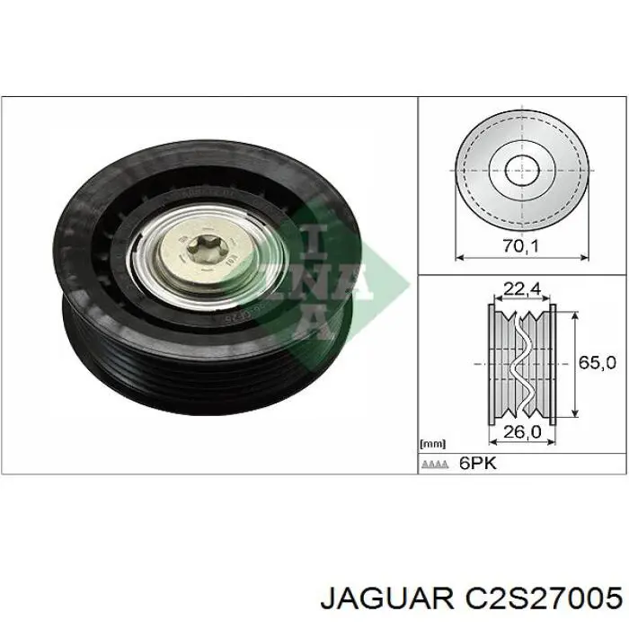 C2S27005 Jaguar correa de transmision, juego completo