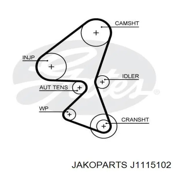 J1115102 Jakoparts kit correa de distribución