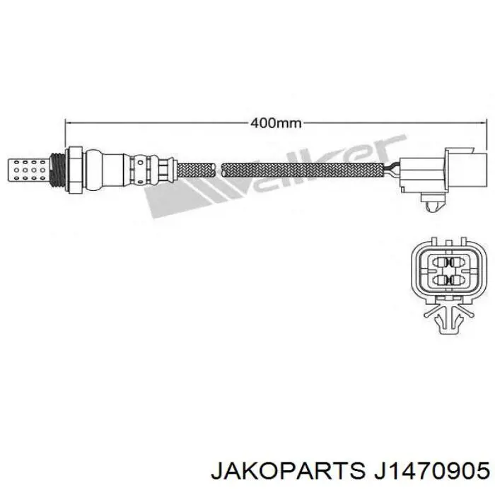 J1470905 Jakoparts sonda lambda sensor de oxigeno post catalizador