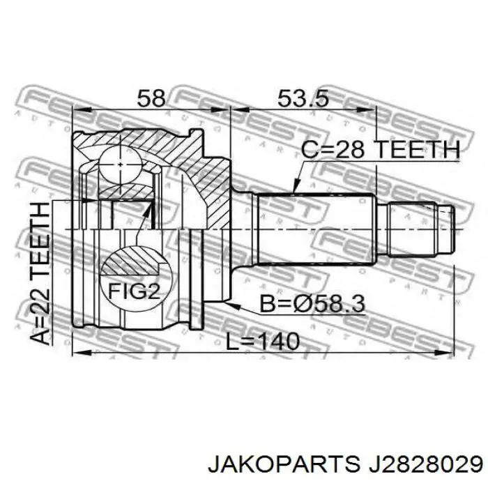  Junta homocinética exterior trasera para Suzuki Grand Vitara JB