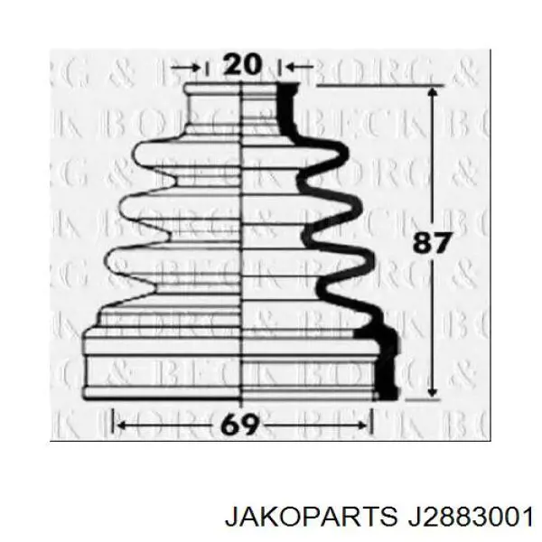 F00622540B Mazda fuelle, árbol de transmisión delantero interior