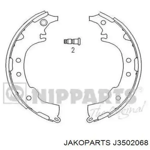 J3502068 Jakoparts zapatas de frenos de tambor traseras