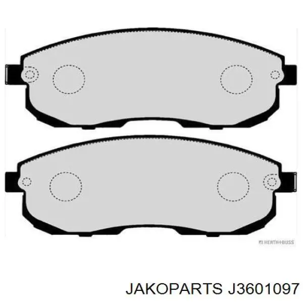 J3601097 Jakoparts pastillas de freno delanteras