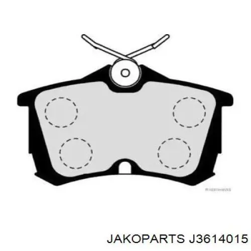 J3614015 Jakoparts pastillas de freno traseras