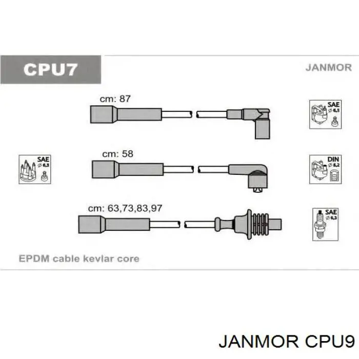 CPU9 Janmor juego de cables de encendido