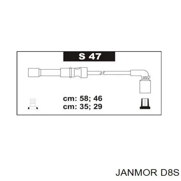 D8S Janmor juego de cables de encendido