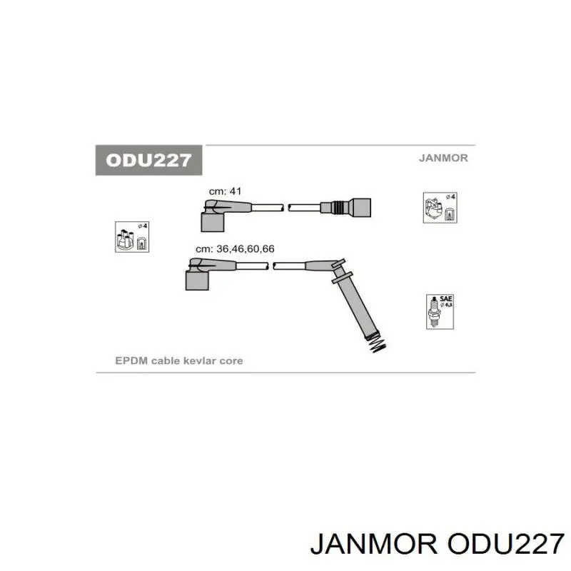 ODU227 Janmor juego de cables de encendido