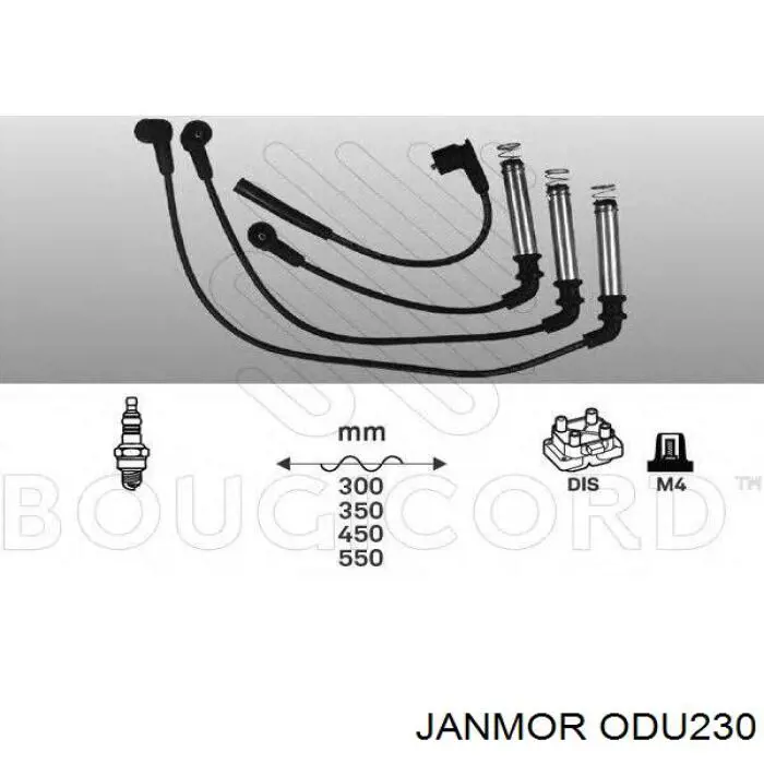 ODU230 Janmor juego de cables de encendido