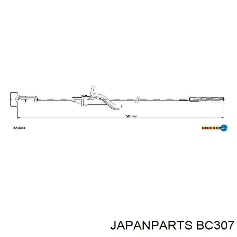 BC-307 Japan Parts cable de freno de mano trasero derecho