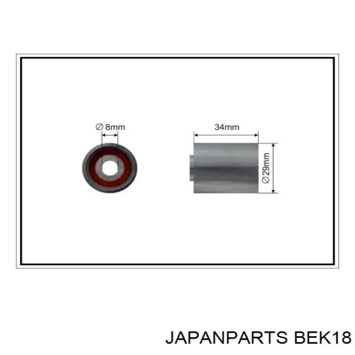 BEK18 Japan Parts rodillo intermedio de correa dentada