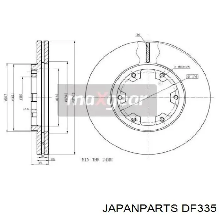 DF335 Japan Parts disco de embrague