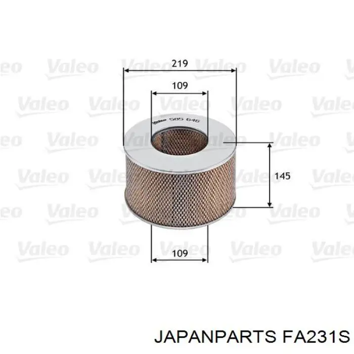 FA-231S Japan Parts filtro de aire