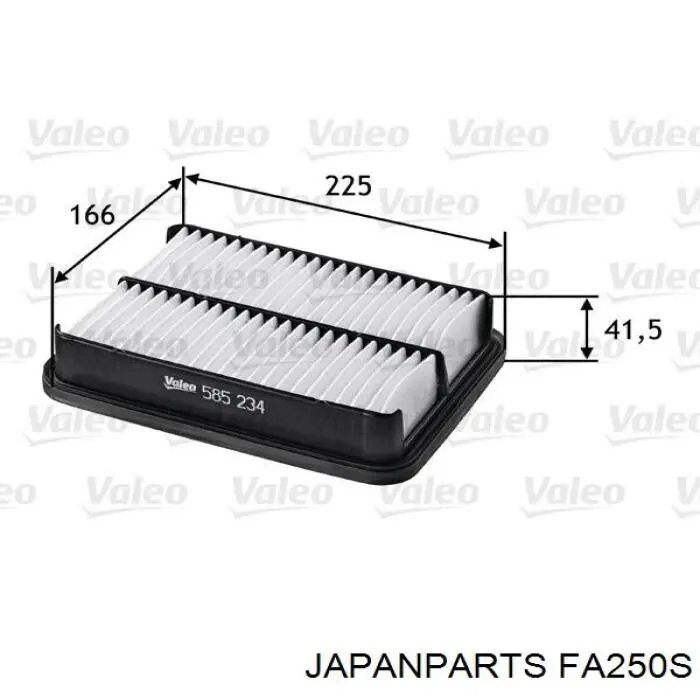 FA-250S Japan Parts filtro de aire